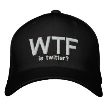 WTF i Twitter? military fitted blk Embroidered Hats
