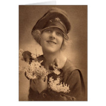 WW1 girl Greeting Card