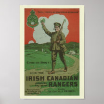 "WW1 Irish Canadian Rangers" Posters
