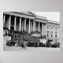 WW1 Veteran Bonus Demonstration, 1922 Poster