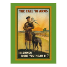 WWI Irish Recruiting Poster Post Cards
