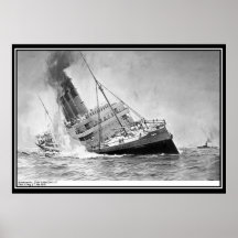 WWI Ships Vintage Photo Poster