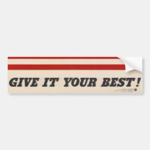 WWII Patriotic Poster Bumper Sticker