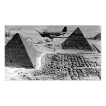 WWII Transport Planes Flying Over Pyramids Business Cards