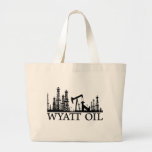 Wyatt Oil / Black Logo Canvas Bags