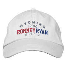 Wyoming Mitt Romney Paul Ryan 2012 Embroidered Hat