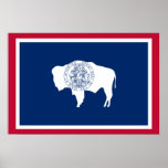 Wyoming, United States flag Poster