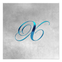 X Elegant Monogram Invitation