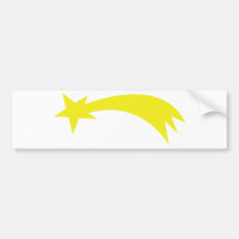 x-mas star - falling star bumper stickers