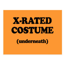 X-RATED COSTUME POSTCARD