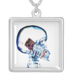 X-RAY SKELETON ON CELL PHONE CUSTOM NECKLACE