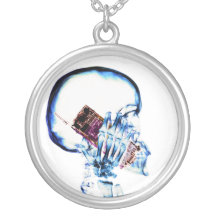 X-RAY SKELETON ON CELL PHONE PERSONALIZED NECKLACE