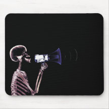 X-RAY SKELETON ON MEGAPHONE - ORIGINAL MOUSEMATS