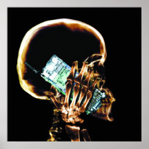 X-RAY SKELETON ON PHONE - ORIGINAL POSTER