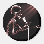 X-RAY SKELETON SINGING ON RETRO MIC - RED MAGNETS