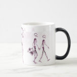 X-Ray Skeletons Afternoon Stroll Pink Mug