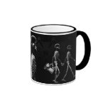 X-Ray Skeletons Midnight Stroll Black White Coffee Mug