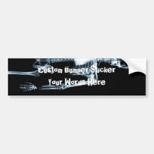 X-Ray Vision Blue Single Skeleton Bumper Stickers