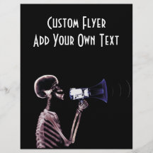 X-RAY VISION SKELETON ON MEGAPHONE - ORIGINAL FLYER DESIGN