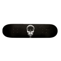X-RAY VISION SKELETON SKULL - B&W SKATE BOARD DECKS