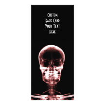 X-RAY VISION SKELETON SKULL - RED CUSTOM RACK CARD