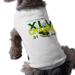 XLV 45 green and yellow champs football dog shirt