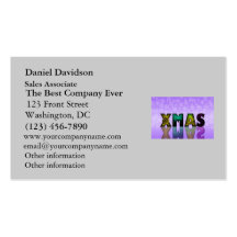 Xmas Design with Snowflakes Business Card Template