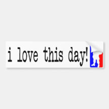 (xmas) i love this day bumper stickers