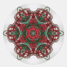 Xmas magic Snowflake Nov 2012 Round Sticker