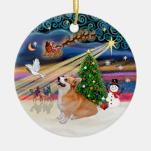 Xmas Magic - Welsh Corgi (Pembroke 7b) Christmas Ornaments