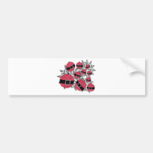 Xmas ornament bumper stickers