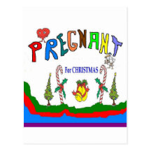 XMAS PREGNANCY POST CARDS