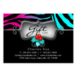 Xmas Salon Gift Card Zebra Animal Lips Blue Pink Business Card Templates