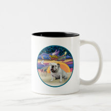 Xmas Star (R) - English Bulldog (white) Mug