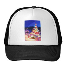 xmas tree 2x trucker hat