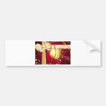 xmass bow bumper sticker