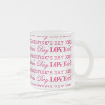 XOXO Love Happy Valentine's Day Pink Red Gifts Coffee Mugs