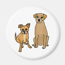 XX- Fun Terrier Mix Rescue Dogs Cartoon Magnet