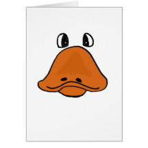 XX- Funny Duck Face Greeting Card