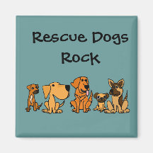XX- Funny Rescue Dogs Group Cartoon Magnets