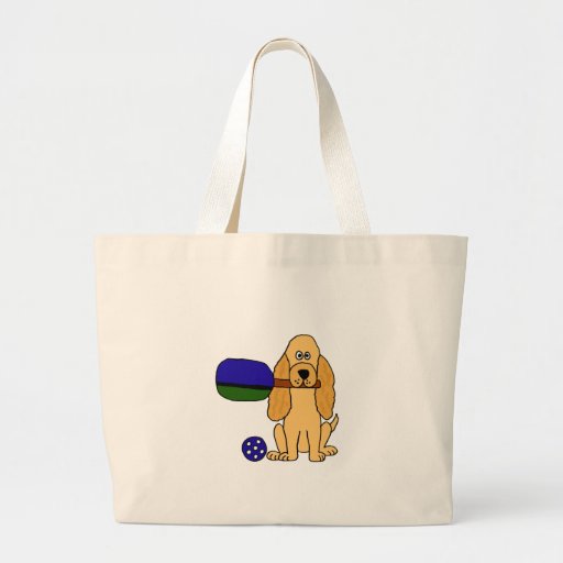 XX- Pickleball Cocker Spaniel Cartoon Canvas Bag