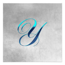 Y Elegant Monogram Invitation