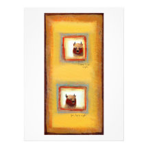 Yak friends couple fun cute odd relationship art personalised announcements
