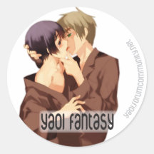 Yaoi Fantasy - Stikers Round Stickers