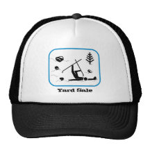 Yard Sale - Humourous Skiing Design with Text Hats