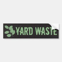 Yard Waste Garbage Trash Can Label Bumper Stickers