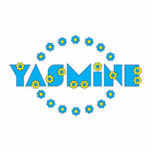 Yasmine in Flores Blue Photo Cutout