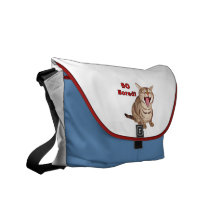 Yawning Tabby Cat So Bored Commuter Bags