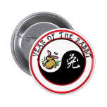 Year of the Rabbit - yinyang Button