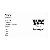 Yee Haw I'm a Grampa T-shirts and Gifts Business Card